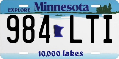 MN license plate 984LTI