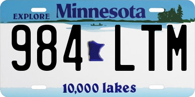 MN license plate 984LTM