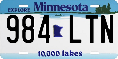 MN license plate 984LTN