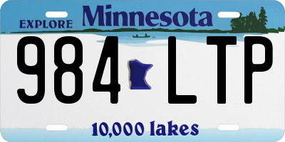MN license plate 984LTP