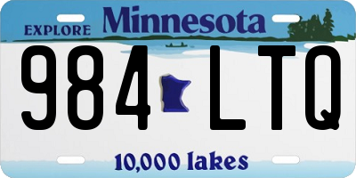 MN license plate 984LTQ