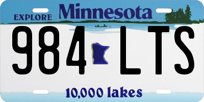 MN license plate 984LTS