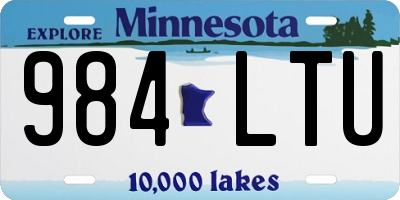 MN license plate 984LTU