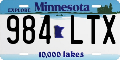 MN license plate 984LTX
