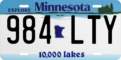 MN license plate 984LTY