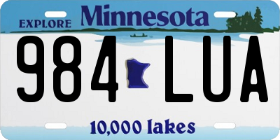 MN license plate 984LUA