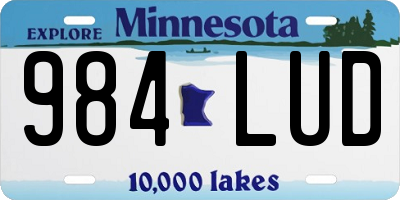MN license plate 984LUD