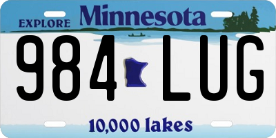 MN license plate 984LUG