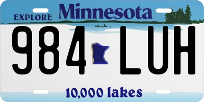 MN license plate 984LUH