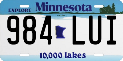 MN license plate 984LUI