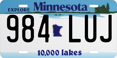 MN license plate 984LUJ