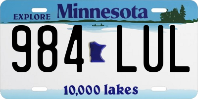MN license plate 984LUL