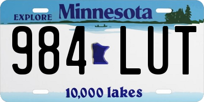 MN license plate 984LUT