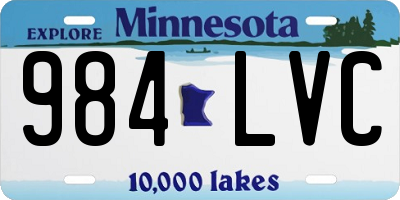 MN license plate 984LVC