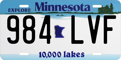 MN license plate 984LVF