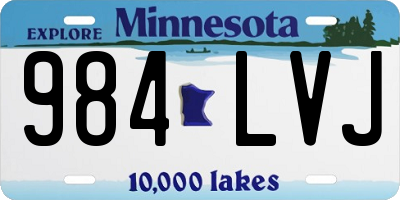 MN license plate 984LVJ