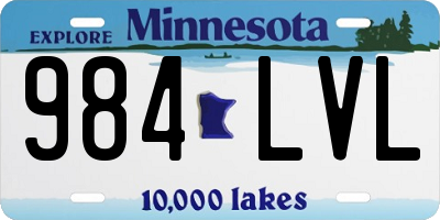 MN license plate 984LVL