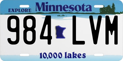 MN license plate 984LVM