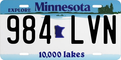 MN license plate 984LVN
