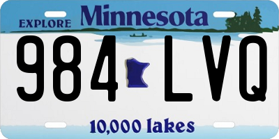 MN license plate 984LVQ