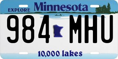MN license plate 984MHU