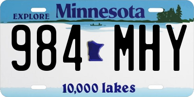 MN license plate 984MHY
