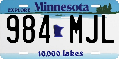 MN license plate 984MJL