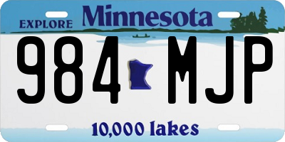 MN license plate 984MJP