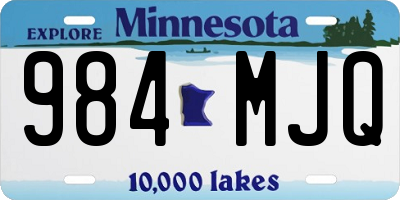 MN license plate 984MJQ