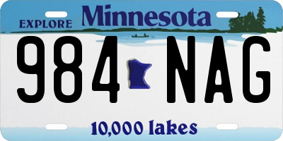 MN license plate 984NAG