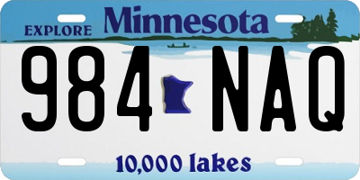 MN license plate 984NAQ