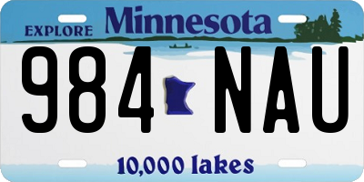 MN license plate 984NAU