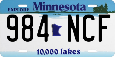 MN license plate 984NCF