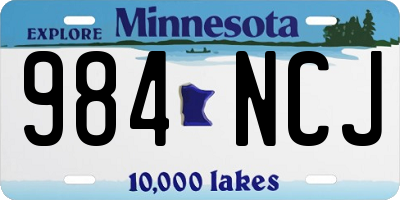 MN license plate 984NCJ