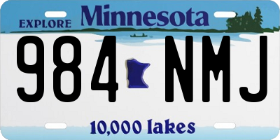 MN license plate 984NMJ