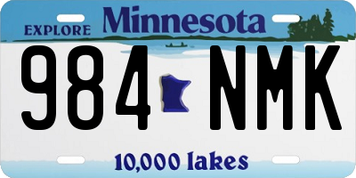 MN license plate 984NMK