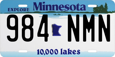 MN license plate 984NMN