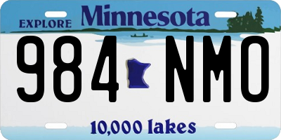 MN license plate 984NMO
