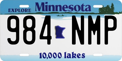 MN license plate 984NMP