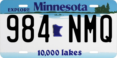 MN license plate 984NMQ
