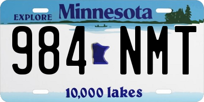 MN license plate 984NMT