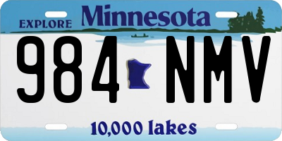 MN license plate 984NMV
