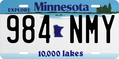 MN license plate 984NMY
