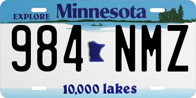MN license plate 984NMZ