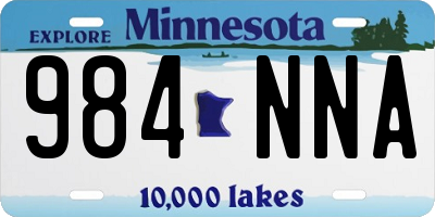 MN license plate 984NNA