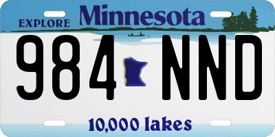 MN license plate 984NND