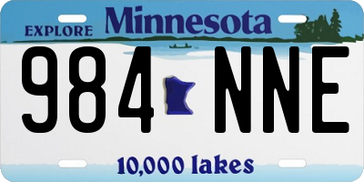 MN license plate 984NNE