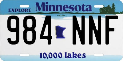 MN license plate 984NNF