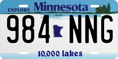 MN license plate 984NNG