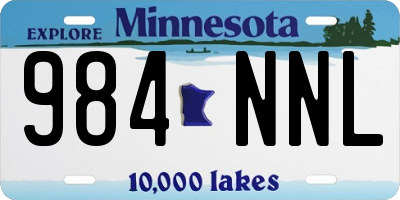 MN license plate 984NNL